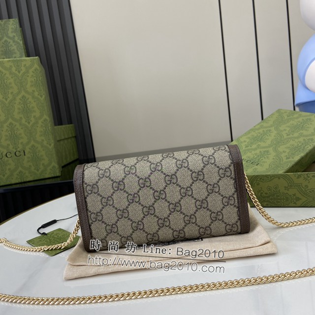 Gucci專櫃古馳最新款Ophidia系列斜挎鏈條包 jh2288型號：772309